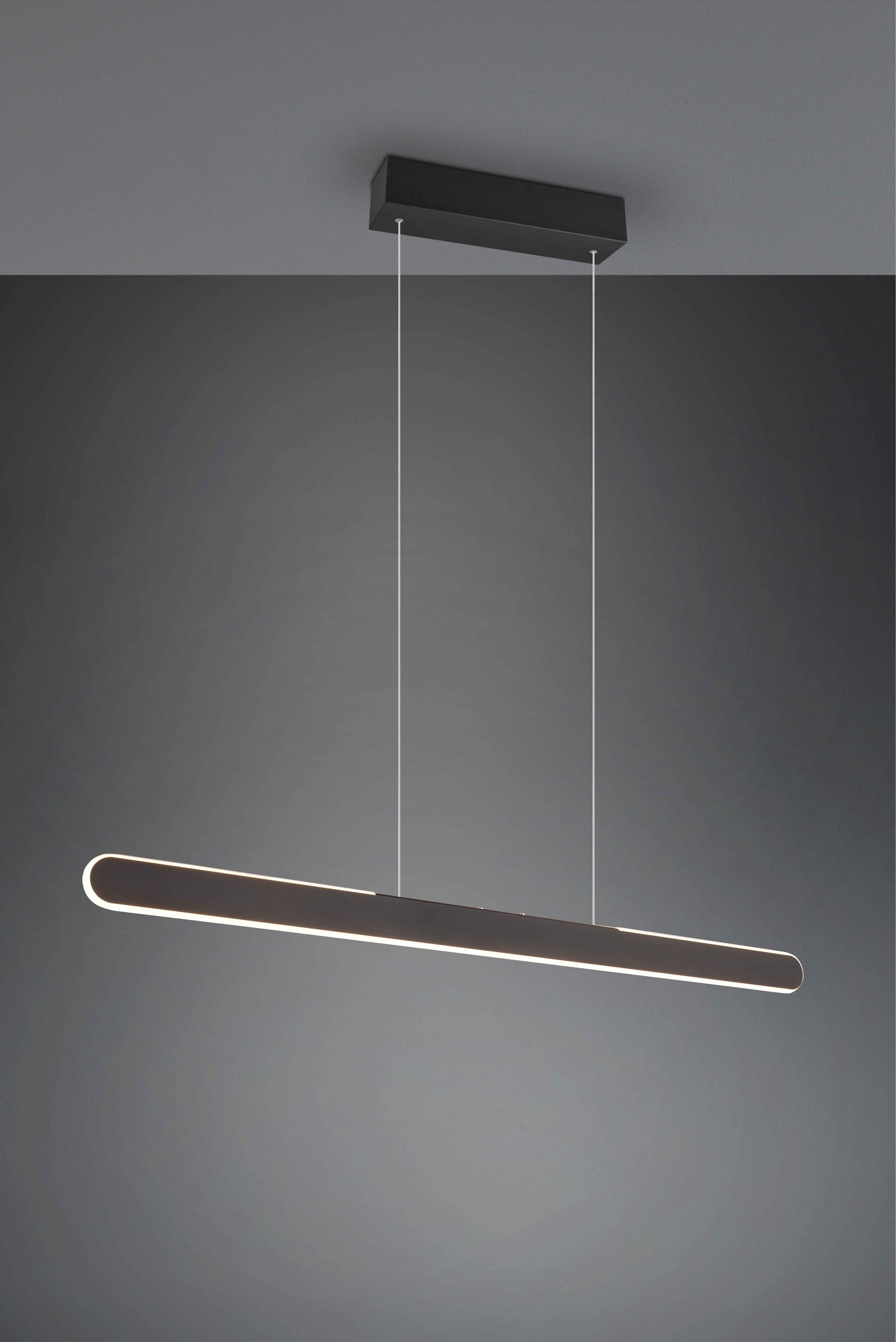 Trio Lighting Lampada A Sospensione A Led Helios, Nera, Regolabile In Altezza E